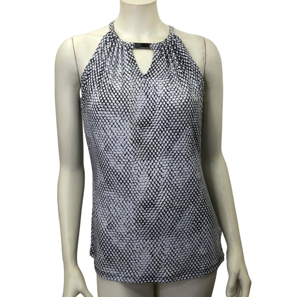 MICHAEL‎ KORS HALTER key hole front  BLOUSE size sm